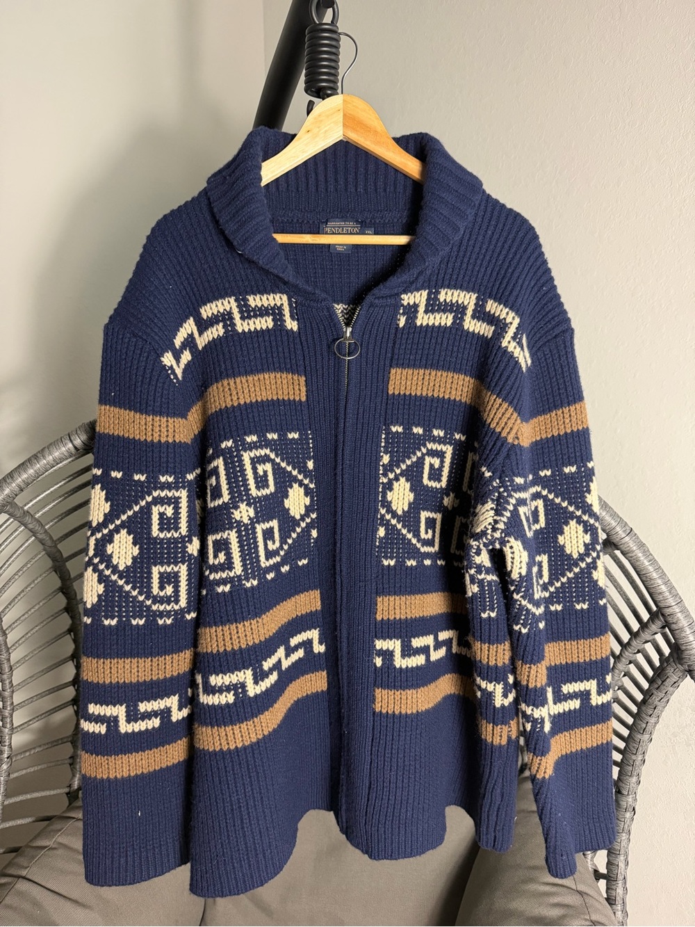 Pendleton Original Westerley Big Lebowski Sweater The Dude Cardigan Cowichan Xxl